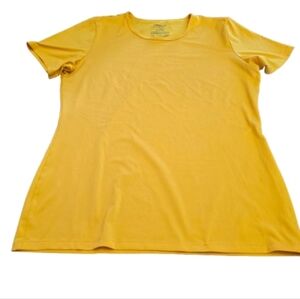 Patagonia Mustard Yellow Capilene 1 Silkweight Short Sleeve Shirt Size L